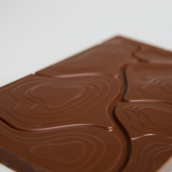 Sharing Slab of Dark Chocolate Crisp Woodland Bean and Goose Chocolate