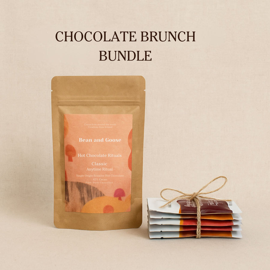 Bean and Goose Chocolate brunch bundle with Classic Hot Chocolate & 5 Cafe Chocolate Bars