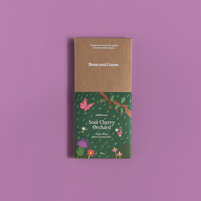 Sour Cherry Orchard Dark Chocolate Bar