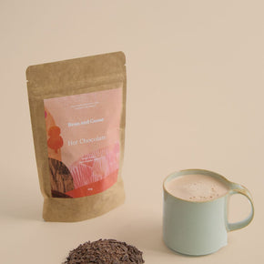 Bean and Goose Pouch of Classic Hot Chocolate with Mug of Hot Chocolate and Hot Chocolate Shavings 