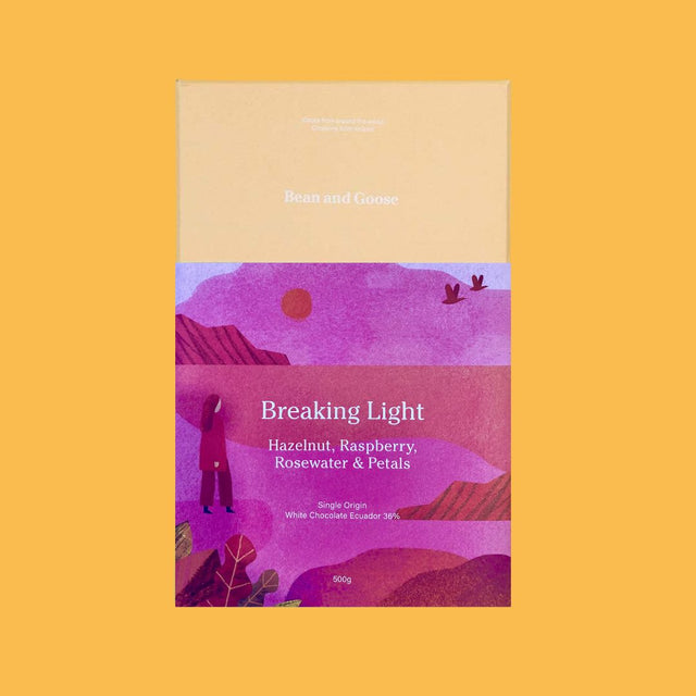 Sharing Slab of White Chocolate - Breaking Light
