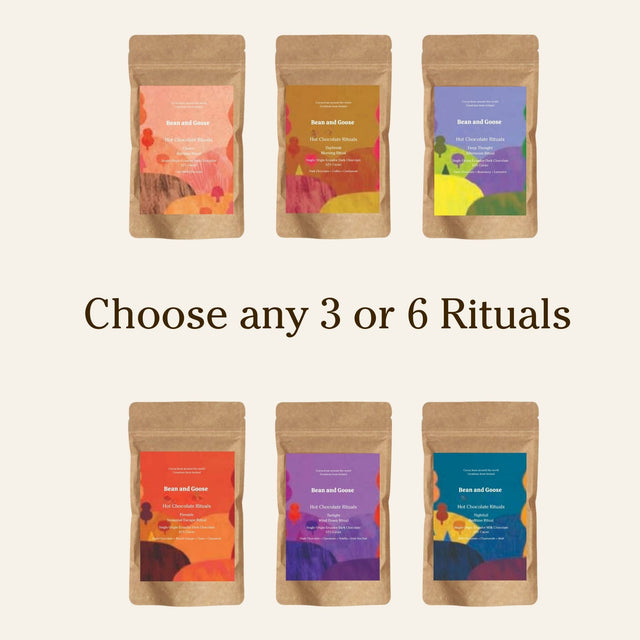6 Bean and Goose Hot Chocolate Ritual 120g Pouches