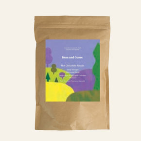 Bean and Goose Deep Thought Hot Chocolate – Afternoon Ritual. Grated 62% dark chocolate made in Ireland from Original Beans cacao