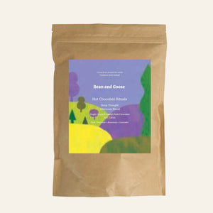 Bean and Goose Deep Thought Hot Chocolate – Afternoon Ritual. Grated 62% dark chocolate made in Ireland from Original Beans cacao