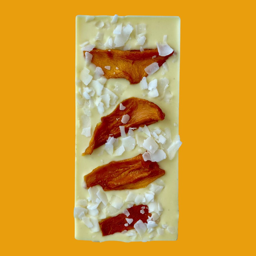 Mango, Rum & Coconut White Chocolate Bar