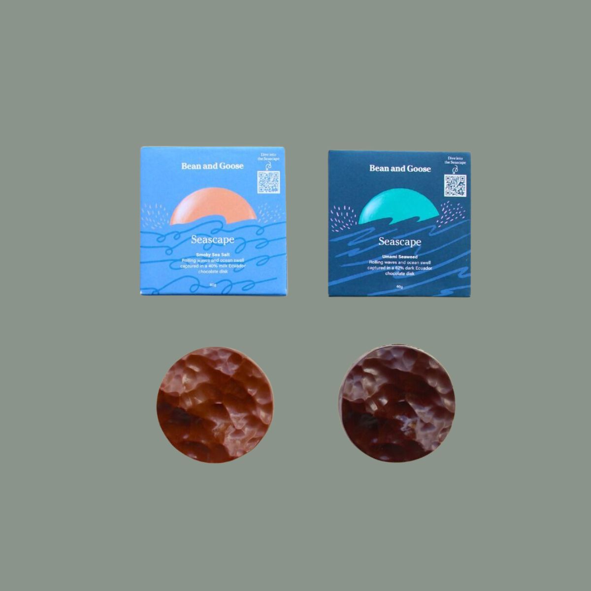 Bean and Goose Seascape Duo Chocolate Discs