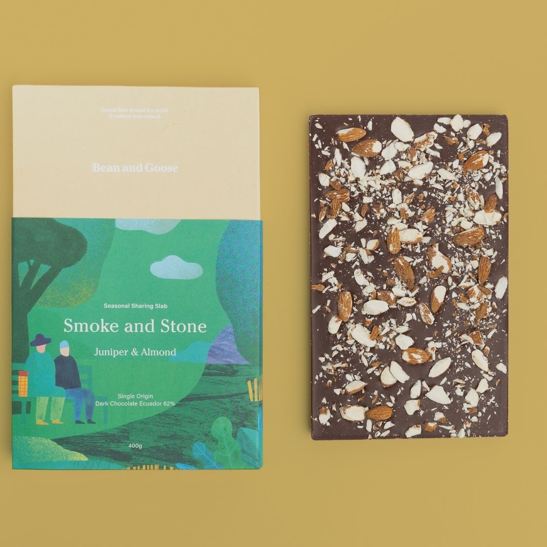 Bean and Goose Smoke & Stone Dark Sharing Slab in Craft Box & Showing Open