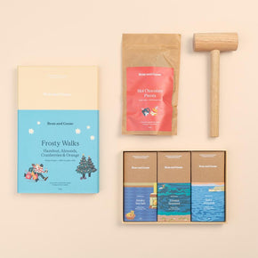 Festive Feasting Milk Bundle Boxed, 500g Frosty Walks Sharing Slab, Hot Chocolate Pouch, Hammer of Joy, Party Collection